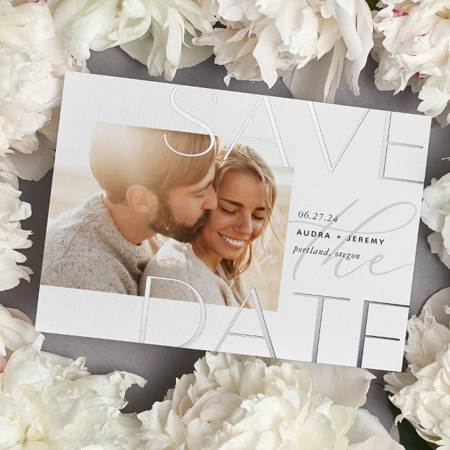 Offset Overlay | Horizontal Photo Save The Date (Creator Uploaded)