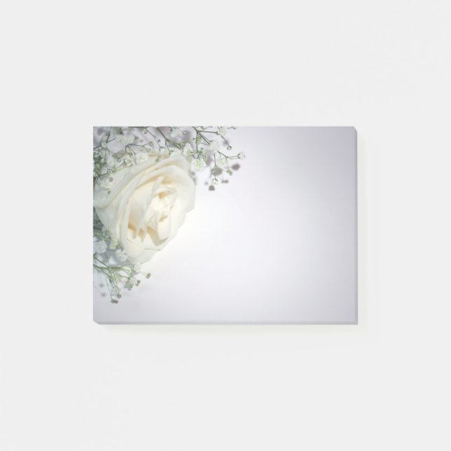 Offset Rose and Babys Breath Notes (Front)