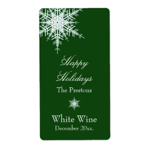 Offset Snowy Green Wine Label