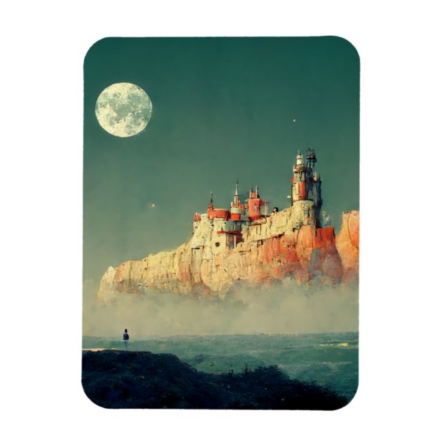 Offshore Citadel Fantasy Sci-Fi Magnet (Vertical)