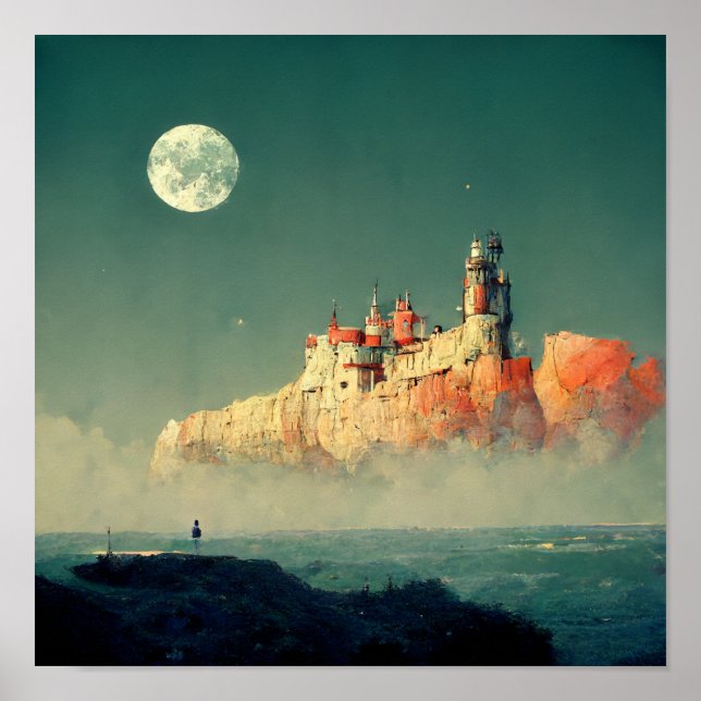 Offshore Citadel Fantasy Sci-Fi Poster (Front)