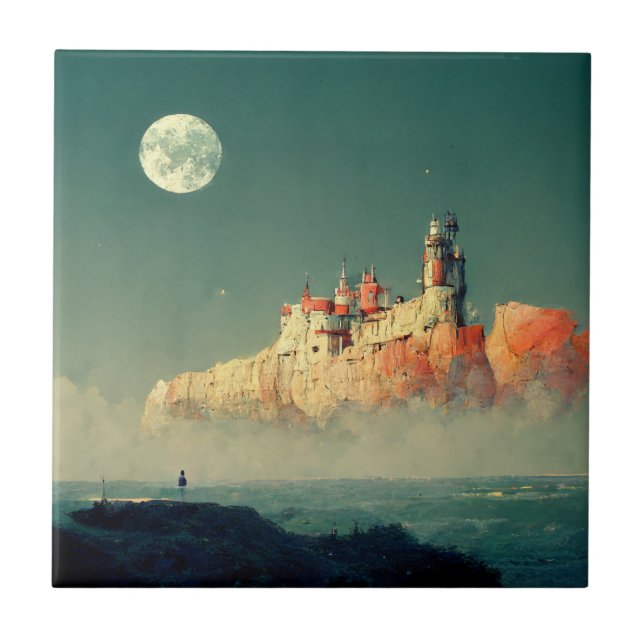 Offshore Citadel Fantasy Sci-Fi Tile (Front)