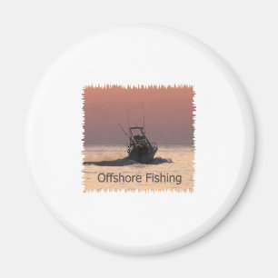 Offshore Fishing Boat Logo Magnet