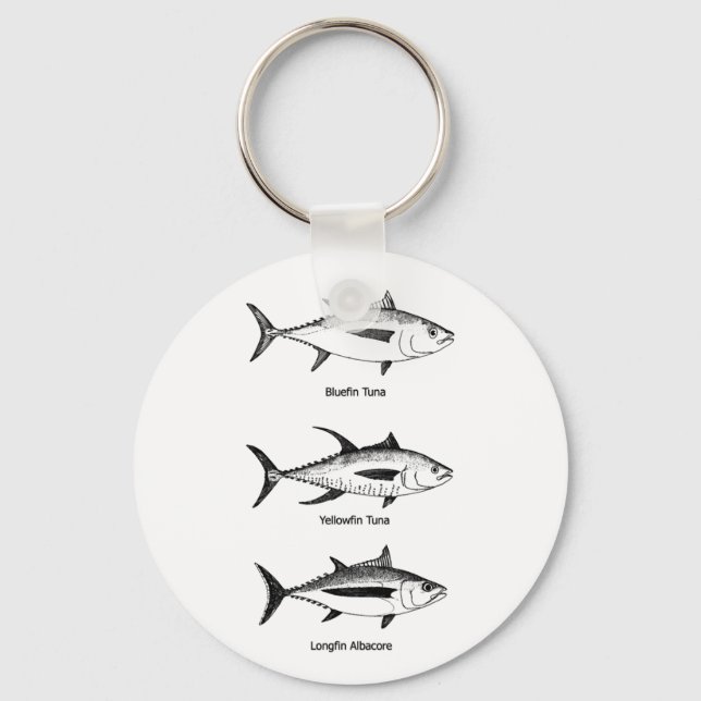 Offshore Fishing - Tuna Logo Key Ring (Front)