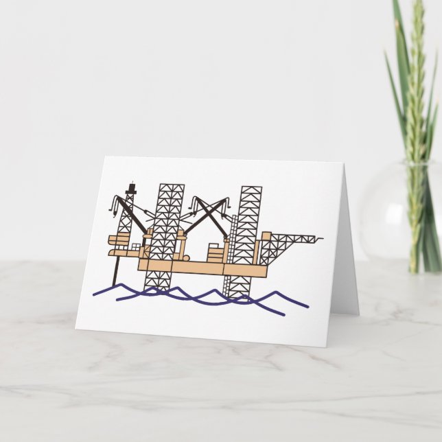 Offshore Oil Rig Card (Front)