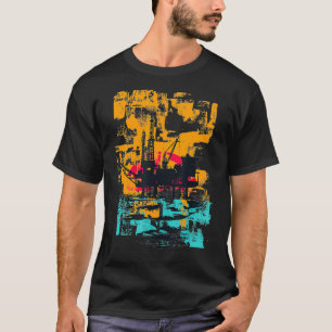Offshore Oil Rig Oilfield Worker Retro T-Shirt