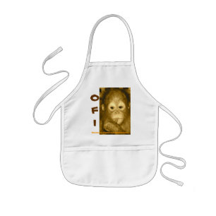 OFI Orangutan Rescue Baby Bib for girl or boy Kids Apron