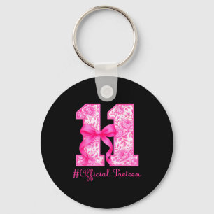 Oficial Preteen 11th Birthday Girl Pink Coquette B Key Ring