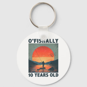 Ofishally 10 Years Old 2015 Fishing Fisherman 10th Key Ring