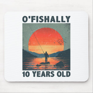 Ofishally 10 Years Old 2015 Fishing Fisherman 10th Mouse Mat