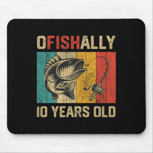 Ofishally 10 Years Old Funny Fishing Birthday Fish Mouse Mat