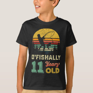 Ofishally 11 Year Old Fishing 11th Birthday Party T-Shirt