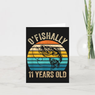 Ofishally 11 Year Old Shirt 11th Birthday Vintage Card