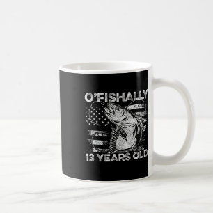 Ofishally 13 Year Old Shirt 13th Birthday Fishing Coffee Mug