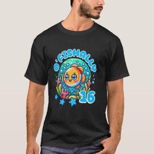 Ofishally 16 Year Old Funny 16th Birthday Fishing T-Shirt