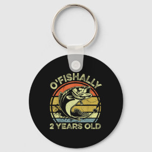 Ofishally 2 Year Old Shirt 2nd Birthday Fishing Re Key Ring
