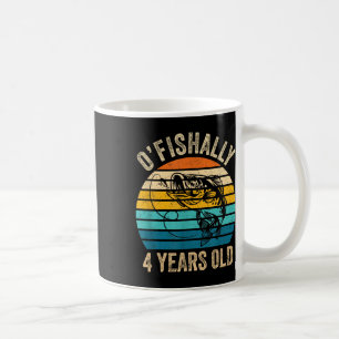 Ofishally 4 Year Old Shirt 4th Birthday Vintage Fi Coffee Mug