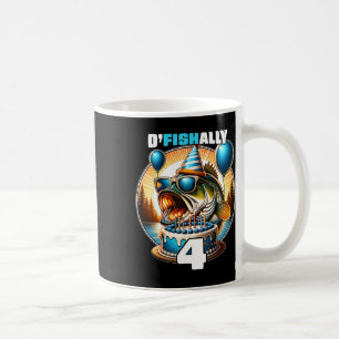 O'fishally 4 Years Old Fishing Birthday 4th Bday P Coffee Mug