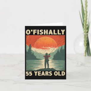 Ofishally 55 Years Old 1969 Fishing Fisherman 55th Card