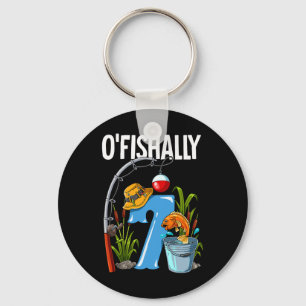 O'fishally 7 Years Old 7th Birthday Fishing 1 Key Ring