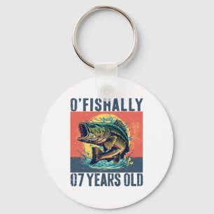 Ofishally 7 Years Old Fishing Fisherman 7th Birthd Key Ring