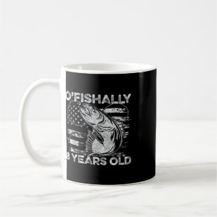 Ofishally 8 Year Old Shirt 8th Birthday Fishing Us Coffee Mug