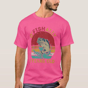 Ofishally 8 Years Old Funny Fishing Birthday Fishe T-Shirt