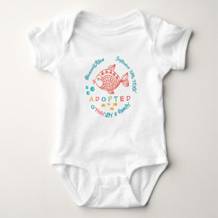 OFish'ally A Family Fish Themed Adoption Gifts Baby Bodysuit