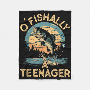 Ofishally A Teenager Funny Fishing Teens Boys Girl Fleece Blanket