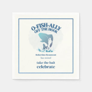 Ofishally Off The Hook Men's Retirement Party Napkin