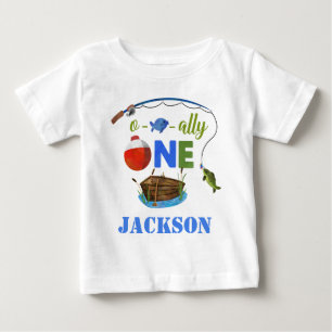 Ofishally ONE baby t-shirt Little fisherman shirt