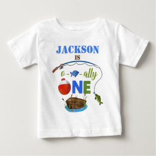 Ofishally ONE baby t-shirt O-fish-ally Big ONE boy