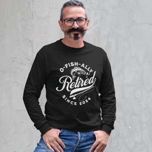 Ofishally Retired 2024 Funny Fishing Sweatshirt