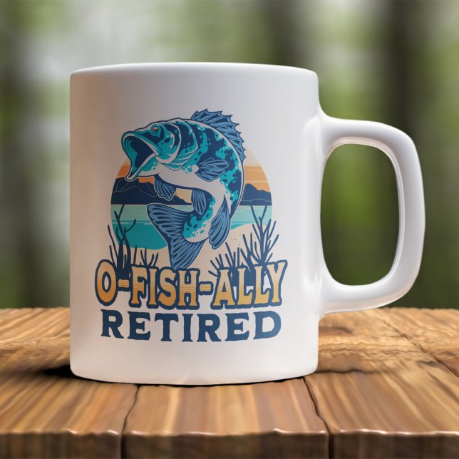 Ofishally Retired Funny Fishing Coffee Mug (Creator Uploaded)