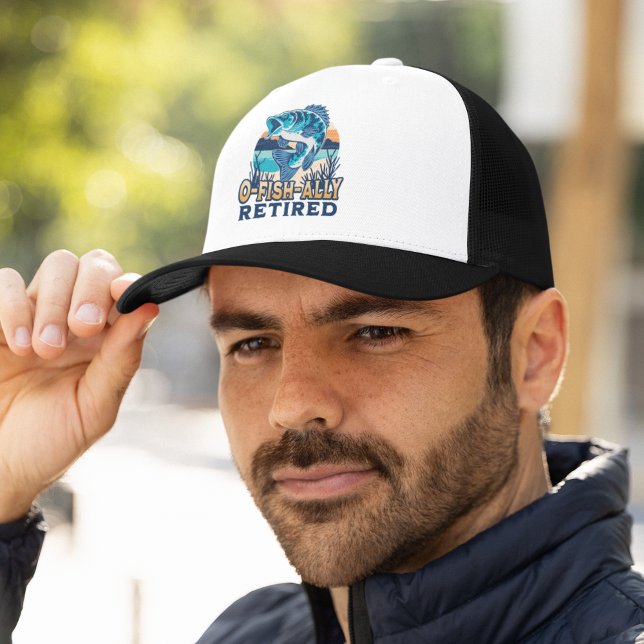 Ofishally Retired Funny Fishing Lovers Trucker Hat (Creator Uploaded)