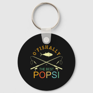 Ofishally The Best Popsi Vintage Fishing Grandpa Key Ring