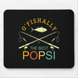 Ofishally The Best Popsi Vintage Fishing Grandpa Mouse Mat