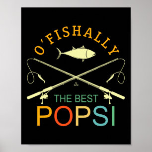 Ofishally The Best Popsi Vintage Fishing Grandpa Poster