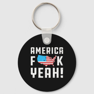 Ofjuly America Yeah Funny Gift Key Ring