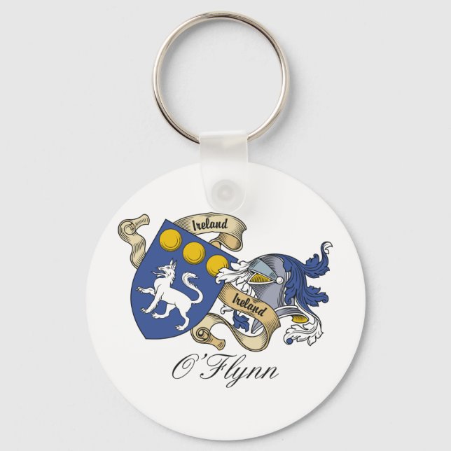 O'Flynn Family Crest Key Ring (Front)