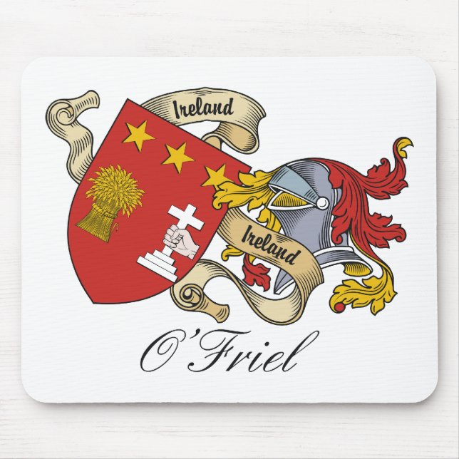O'Friel Family Crest Mouse Mat (Front)