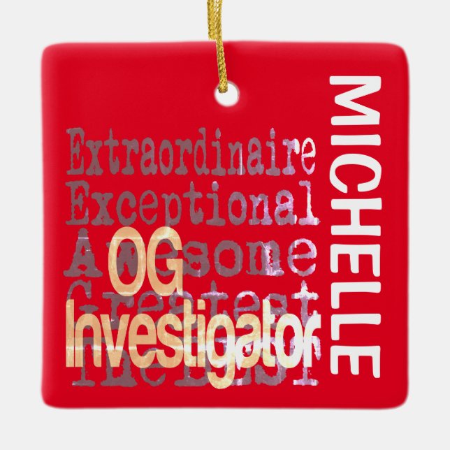 OG Investigator Extraordinaire CUSTOM Ceramic Ornament (Front)