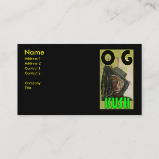 OG KUSH BUSINESS CARD