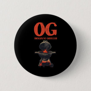 Og Original Griller Bbq Byrbecue Pitmaster Grill S 6 Cm Round Badge