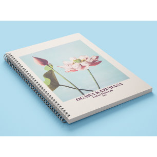 Ogawa Kazumasa Lotus Flowers Pink Fine Art Vintage Notebook