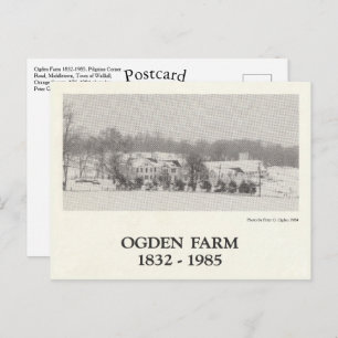 Ogden Farm 1832-1985 Town of Wallkill New York Postcard