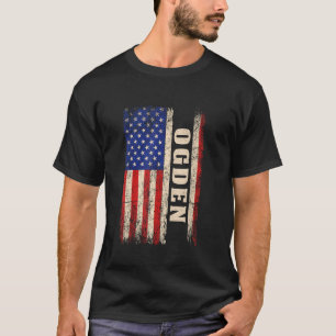 OGDEN Last Name Shirt OGDEN Name American Flag