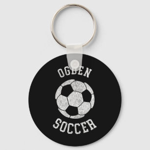 Ogden Soccer Retro Distressed 90's Vintage Key Ring