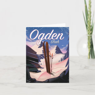 ogden, Utah Ski poster Note Card