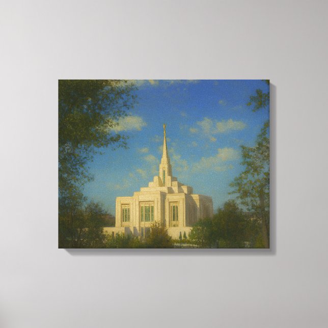 Ogden Utah Temple Painting™ LDS Wall Art Canvas (Front)